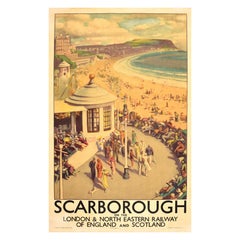 Original Vintage Travel Poster Scarborough London & North Eastern Railway LNER