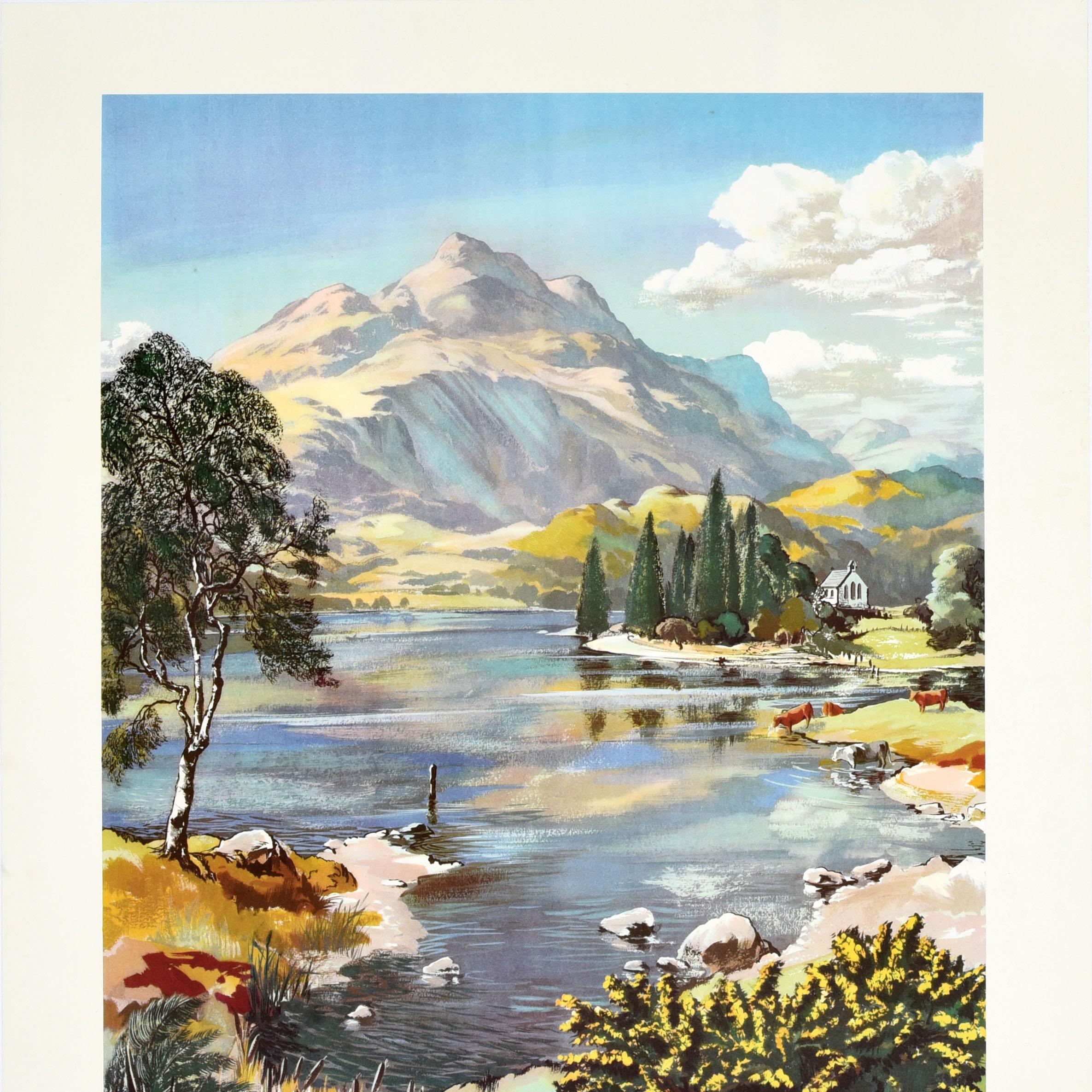 Original-Vintage-Reiseplakat Schottland Loch Achray Ben Venue Porteous Wood, UK (Britisch) im Angebot