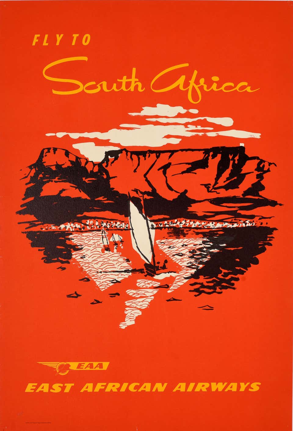 Original Vintage Travel Poster Mozambique Angola Exotic Africa Holiday ...