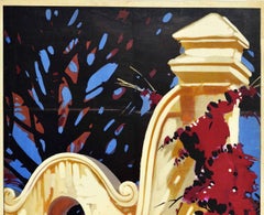 Original Vintage Travel Poster Suid Afrika South Africa Cape Dutch Architecture