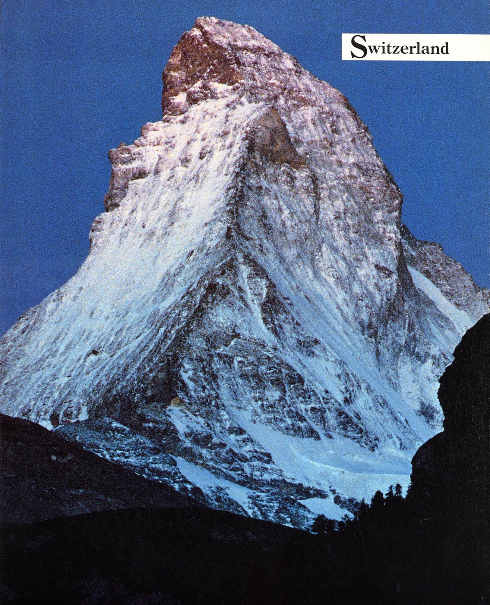 Original Vintage-Reiseplakat Schweiz Air Canada Zermatt Matterhorn Alpen im Zustand „Gut“ im Angebot in London, GB