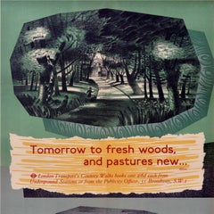 Original Vintage Travel Poster Tomorrow To Fresh Woods London Transport Freedman