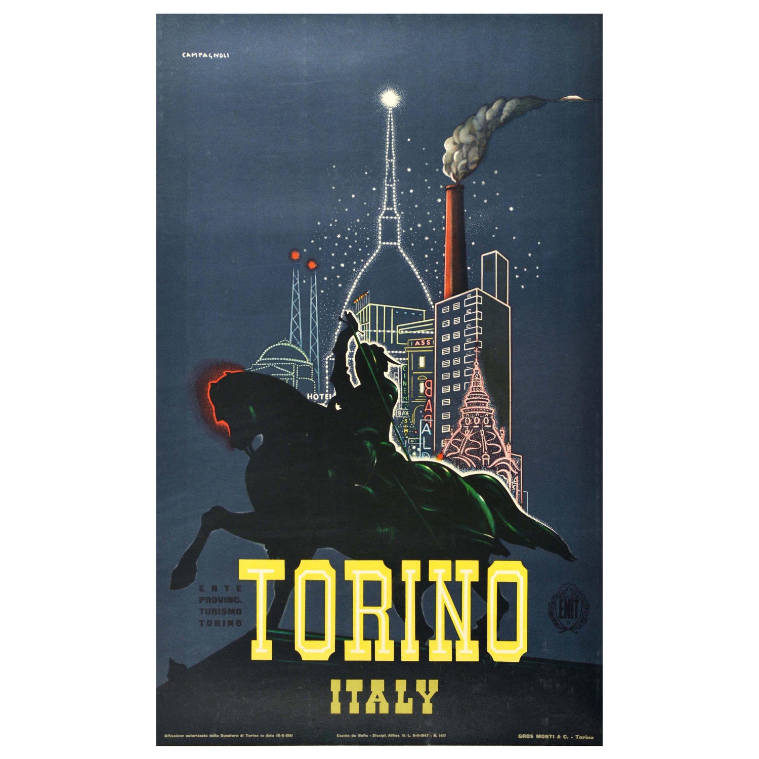 TV63 Vintage 1950's A4 Vicenza Italy Italian Travel Tourism Poster Re-Print