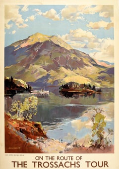 Original Vintage Travel Poster Trossachs Tour British Railways Jack Merriot