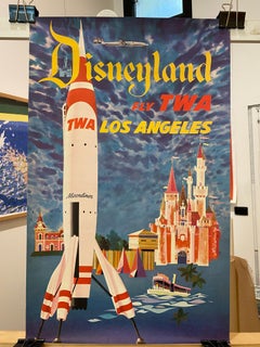 Original Vintage Travel Poster, 'TWA Disney" c. 1955 by David Klein