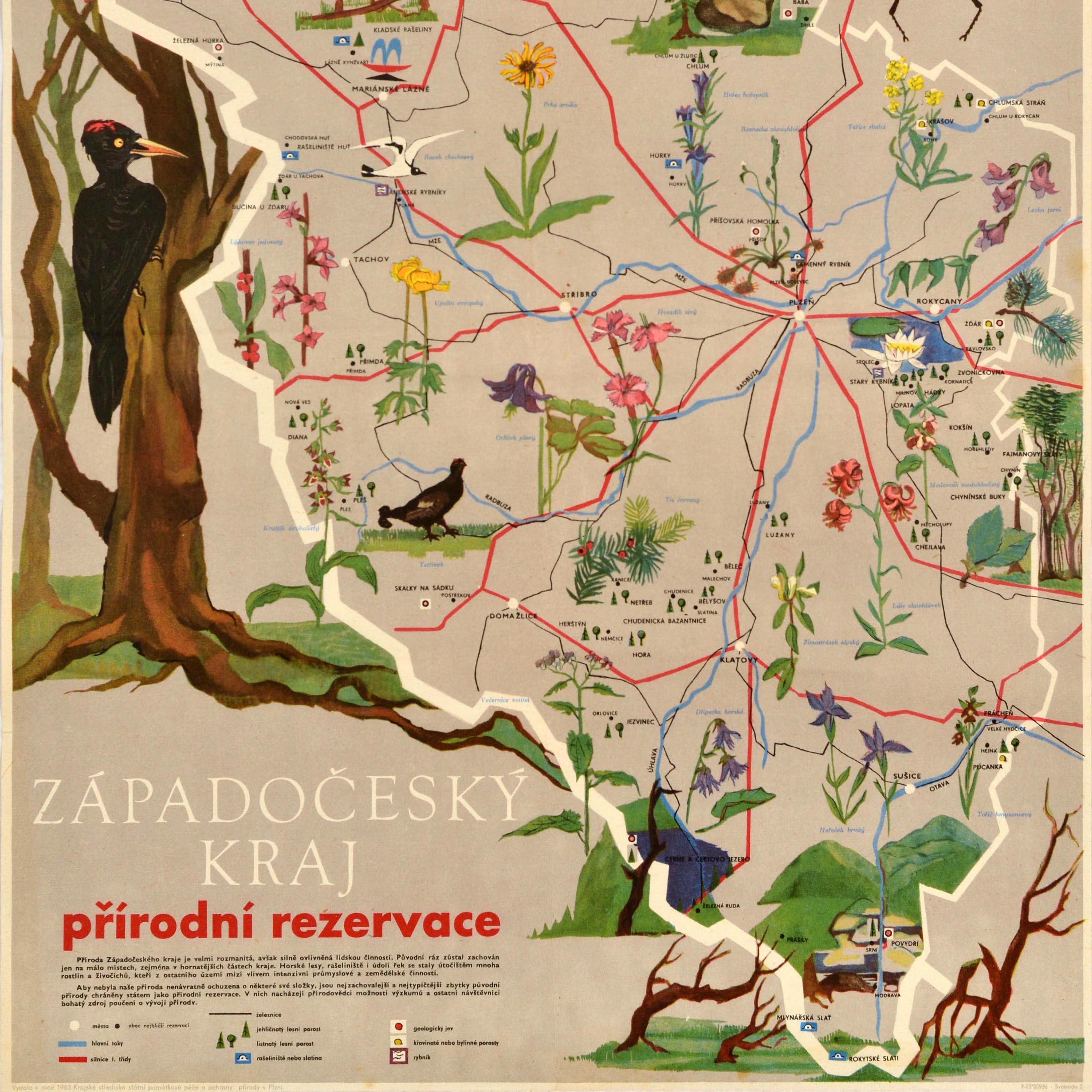 Original Vintage Travel Poster Westböhmische Region Nature Reserve Tschechischer Park im Zustand „Gut“ im Angebot in London, GB