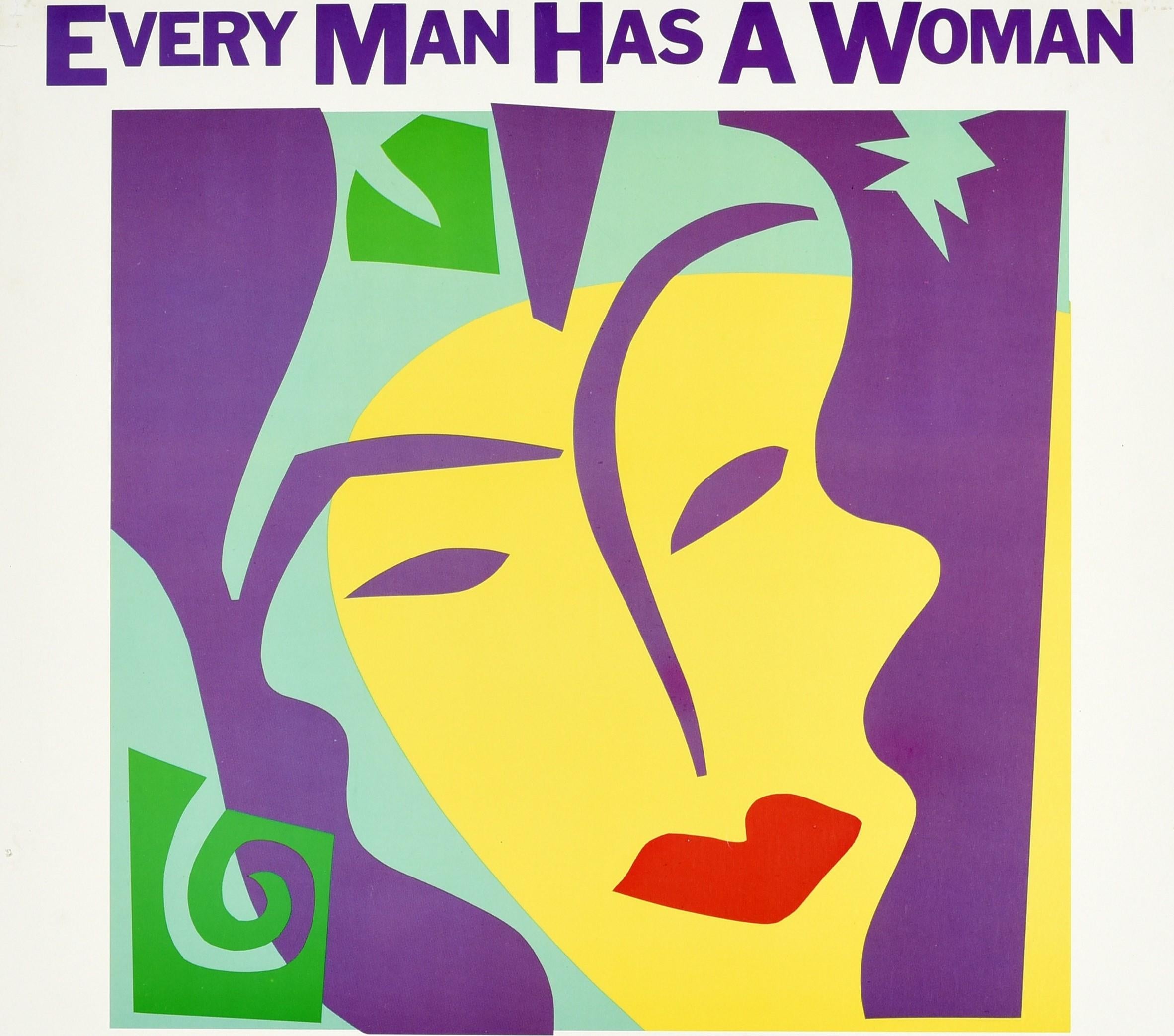 American Original Vintage Tribute Album Poster Every Man Has A Woman John Lennon Yoko Ono For Sale