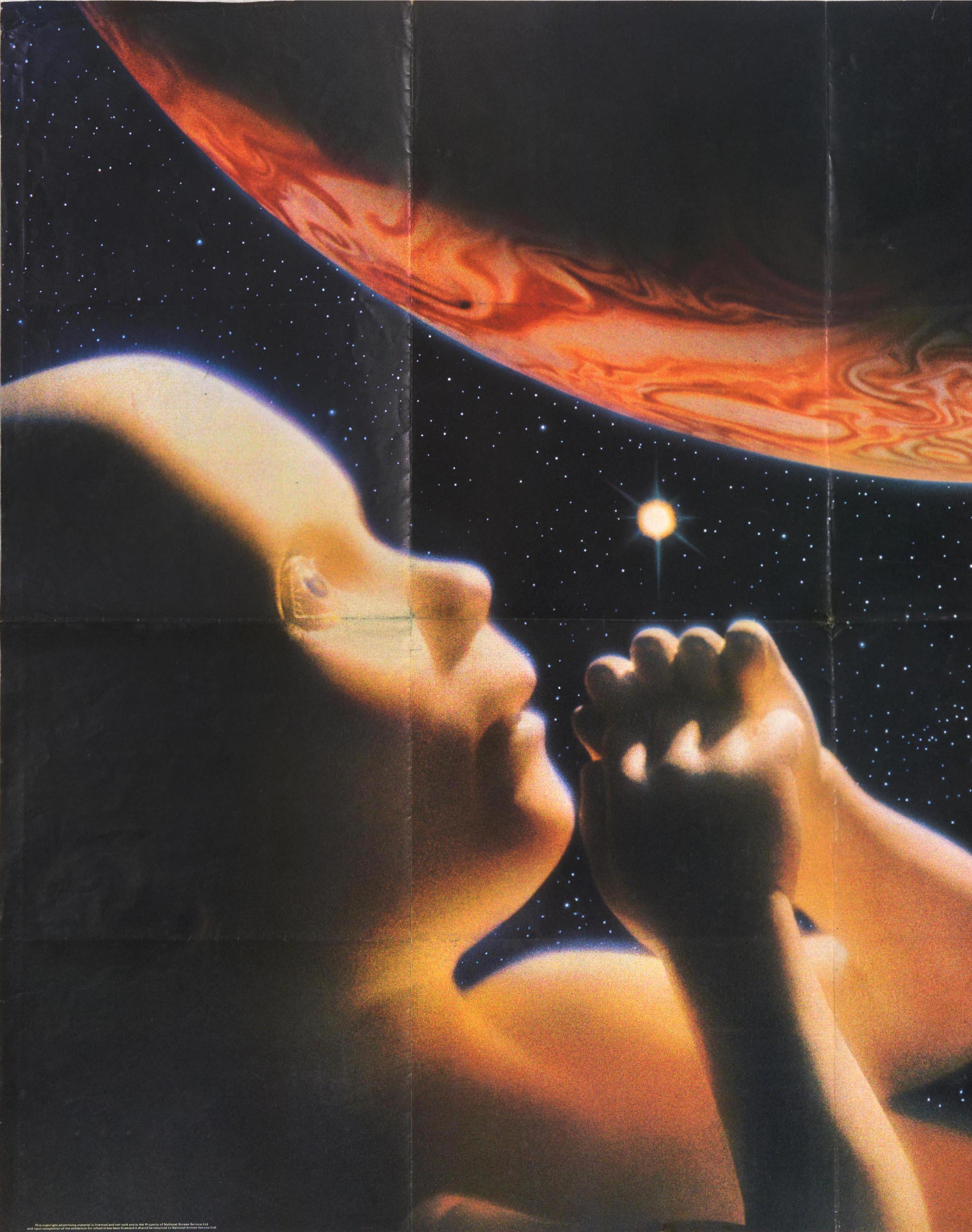 Originales britisches Quad-Filmplakat für den amerikanischen Science-Fiction-Film 2010: The Year We Make Contact (Das Jahr, in dem wir Kontakt aufnehmen) unter der Regie von Peter Hyams und mit Roy Scheider als Dr. Heywood Floyd, Helen Mirren als