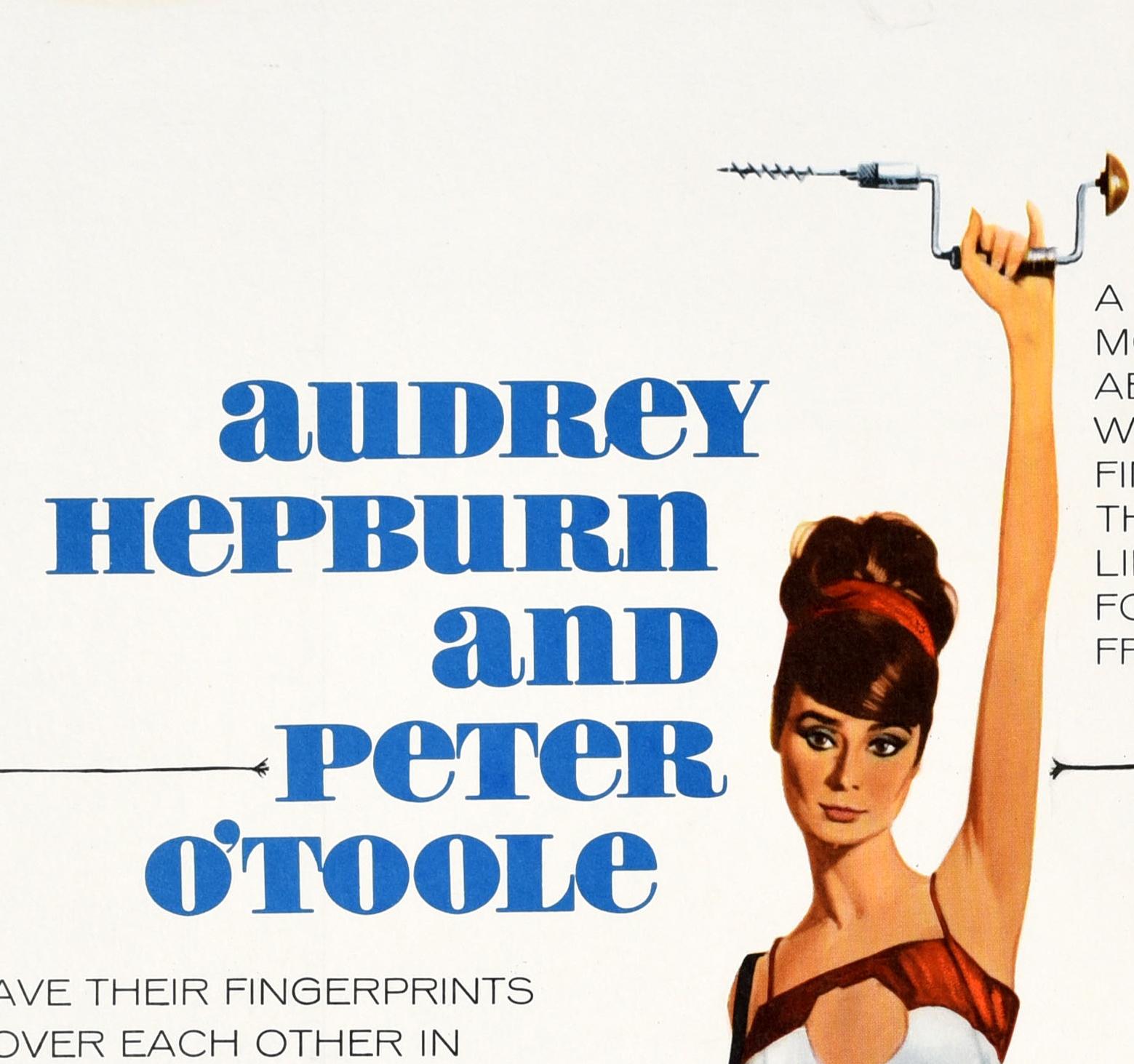 Original Vintage UK Quad Movie Poster Wie man eine Million Hepburn O'Toole stehlen im Zustand „Gut“ im Angebot in London, GB