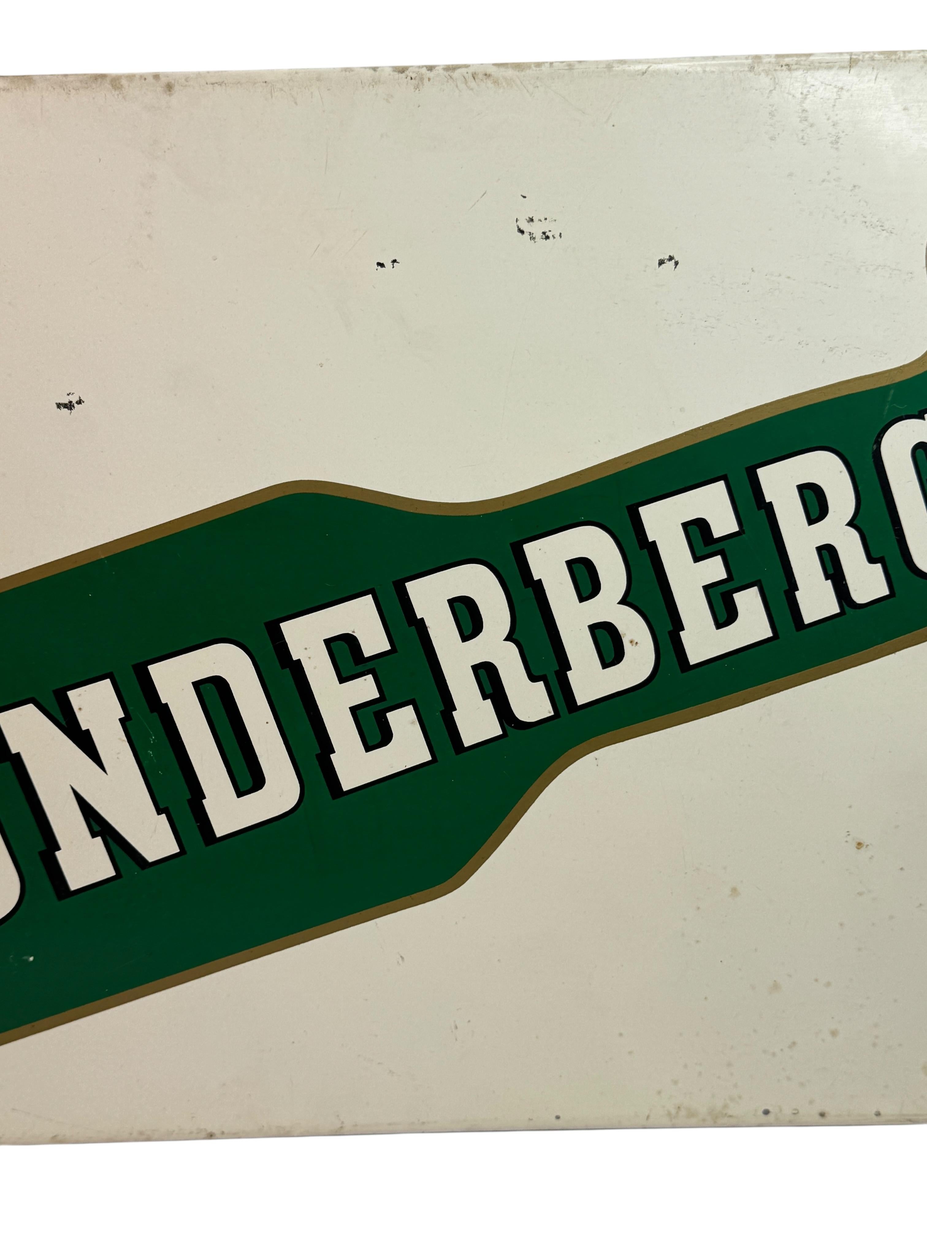 Original Vintage Underberg Bitter Advertisement Porcelain Sign with Thermometer For Sale 2