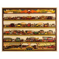 Original Vintage Underground Poster The Londoner's Transport Throughout The Ages