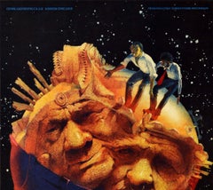 Original Vintage USSR Film Poster Kin Dza Dza SciFi Dystopia Surreal Movie Art