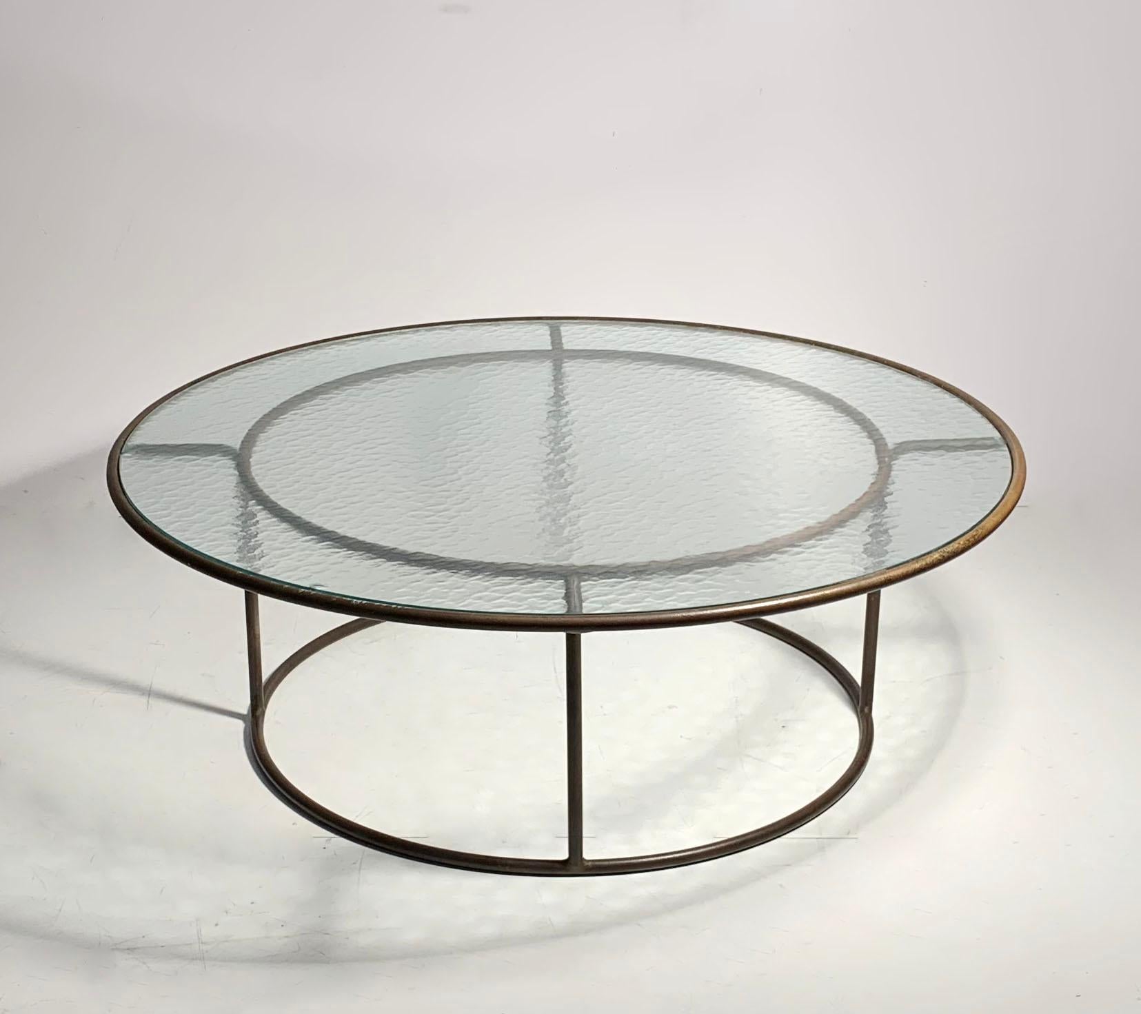 Mid-Century Modern Original Vintage Walter Lamb Large Round Coffee Table For Sale