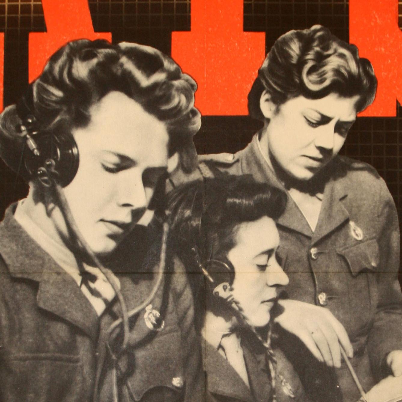 Carta Poster di guerra originale d'epoca ATS Operatori di Signal WWII Esercito Britannico Branch Donna in vendita