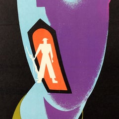 Original Vintage War Poster Keep Guard On What You Say Soldier WWII Abram Games