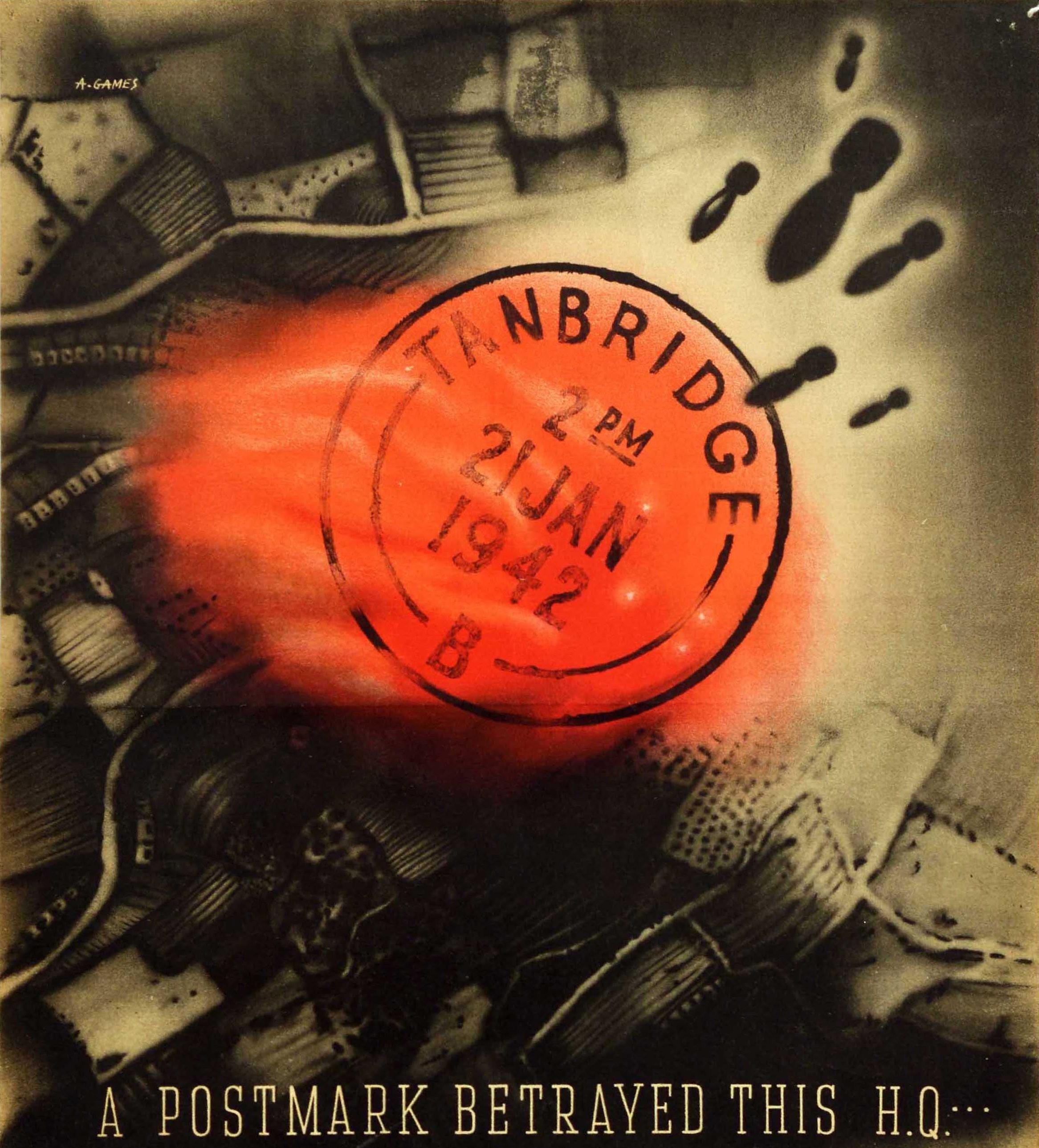 Original-Vintage-Kriegsplakat, „HQ Army Post Office“, Poster, Modernismus, Zweiter Weltkrieg im Zustand „Gut“ im Angebot in London, GB