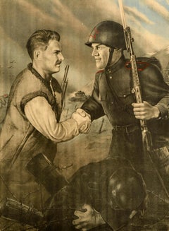Original-Vintage-Kriegesplakat „Slawische Unity Death Sentence For German Beasts“, WWII