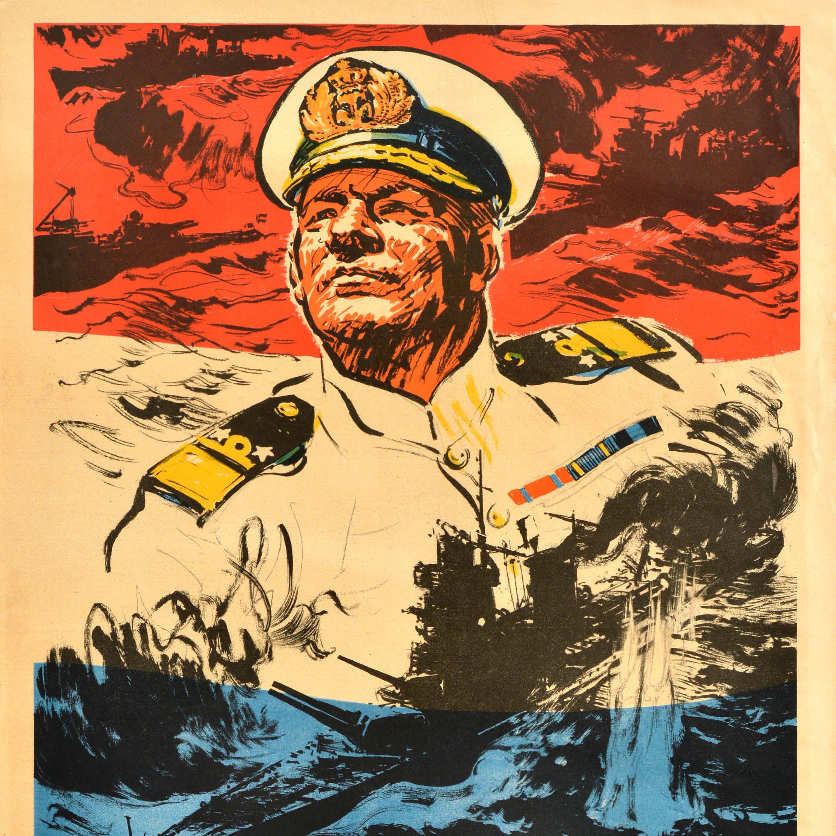 Original Vintage Cartel de Guerra Reclutamiento de la Marina del Reino Unido Holanda Segunda Guerra Mundial Indias Orientales Holandesas Británico en venta