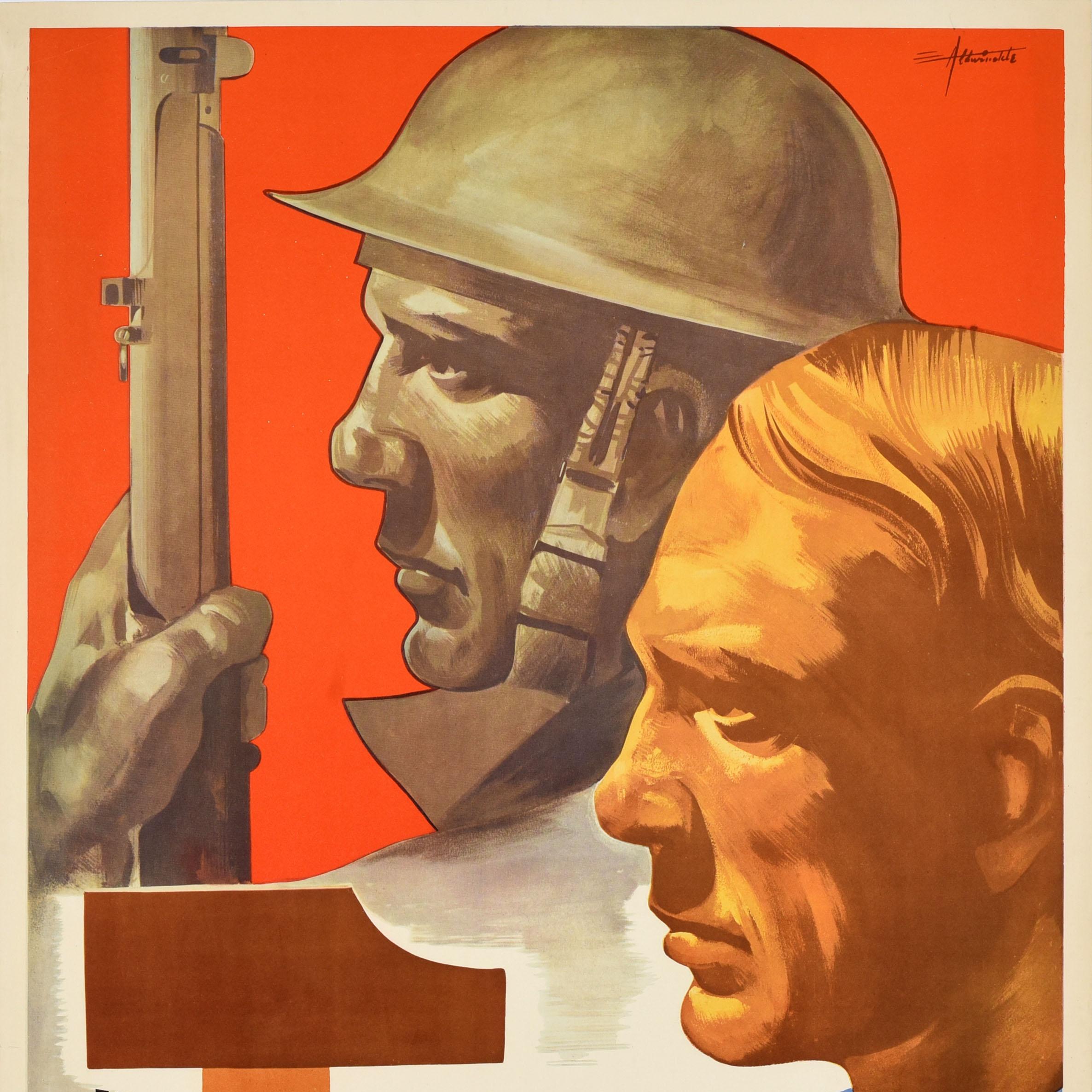 Original Vintage-Kriegsplakat, „Whatever Your Job Fight Canada“, Kanada, Heimatfront, WWII, WWII (Kanadisch) im Angebot