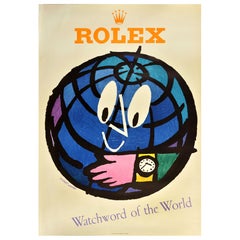 Original Vintage Watch Advertising Poster Rolex Watch Herbert Herbert Leupin Original Vintage Watch Advertising Poster Rolex Watch Herbert Herbert Leupin