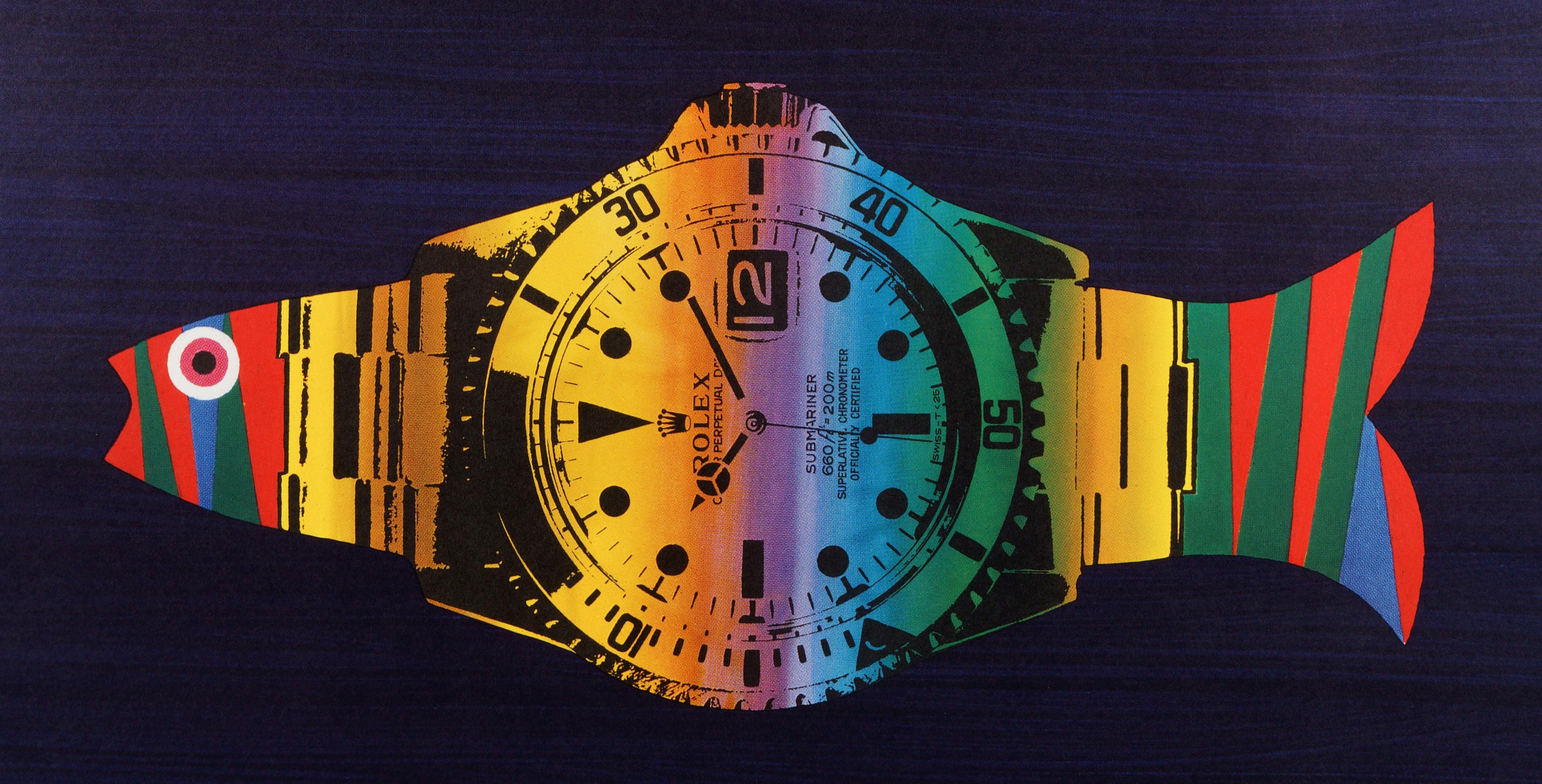 Original-Vintage-Uhrenplakat Rolex Submariner Schweiz im Zustand „Hervorragend“ im Angebot in Zurich, ZH