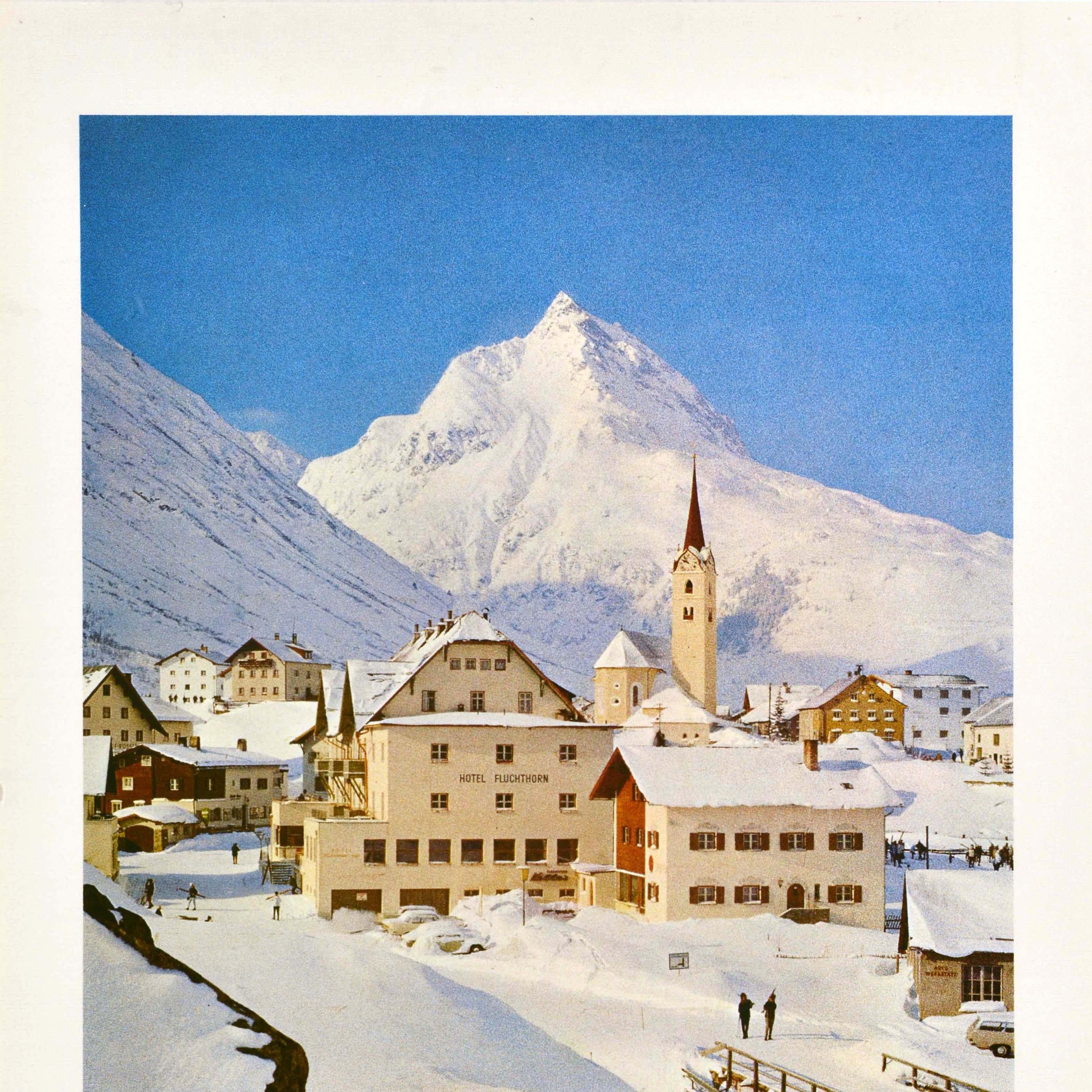 Original Vintage-Winter-Reiseplakat, Österreich, Autriche, Osterreich, Galtur Tirol, Galtur (Österreichisch) im Angebot