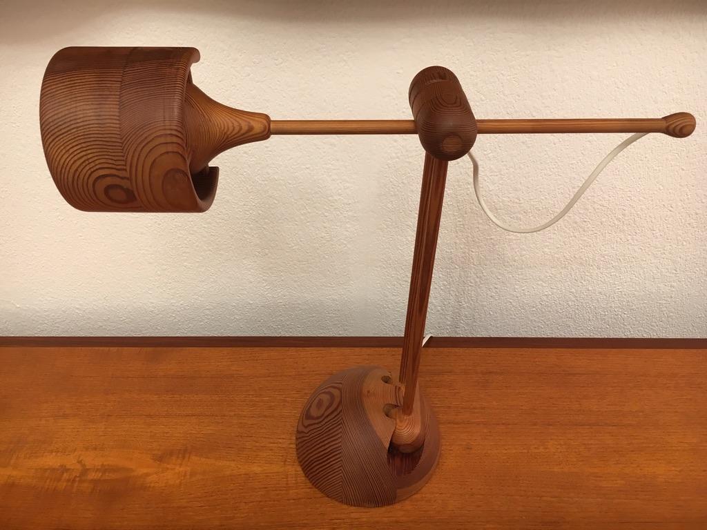 Original Vintage Wood Articulated Table Lamp 4