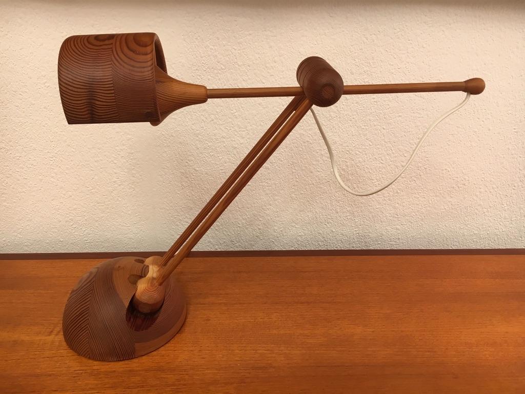 Original Vintage Wood Articulated Table Lamp 6