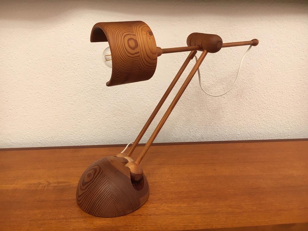 Original Vintage Wood Articulated Table Lamp 7