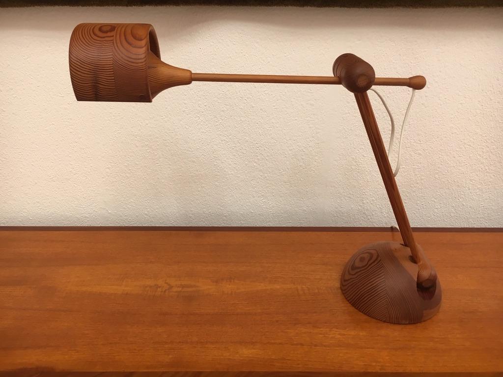 Original Vintage Wood Articulated Table Lamp 2