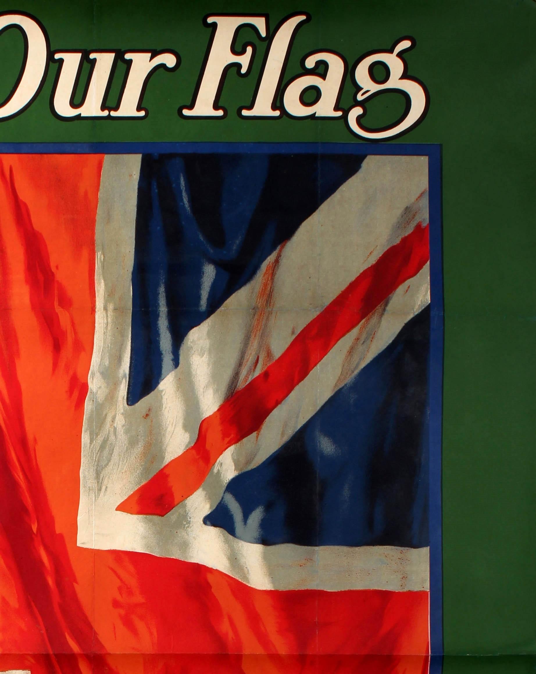 Original Vintage-Rekrutierungsplakat aus dem Ersten Weltkrieg WWI „It's Our Flag Fight for It“ (Britisch) im Angebot