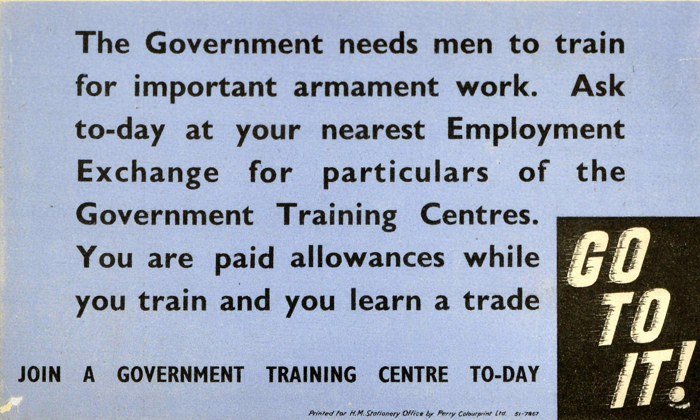 Poster originale della Seconda Guerra Mondiale Fill That Gap WWII Armamento Lavoro Formazione In condizioni buone in vendita a London, GB
