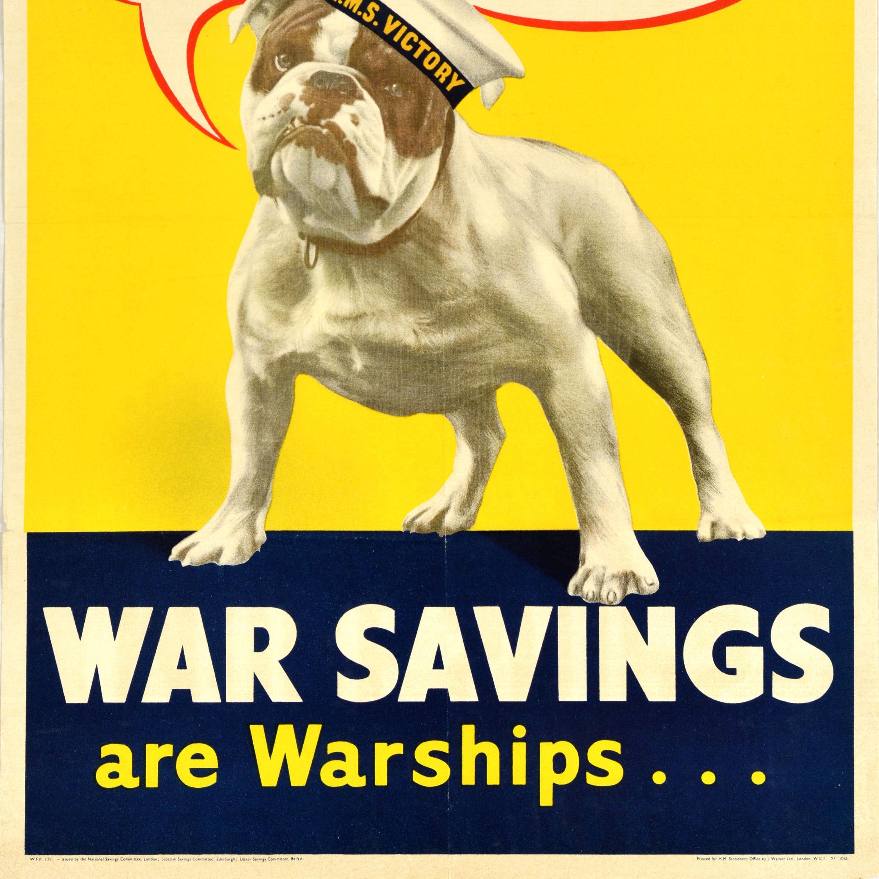 Poster originale della seconda guerra mondiale More Ships Come On WWII UK Bulldog In condizioni buone a London, GB