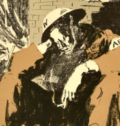 Original Vintage World War Two Poster Sleep To Gather Strength WWII Churchill