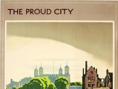 Original Vintage WWII London Transport Poster The Proud City Tower of London