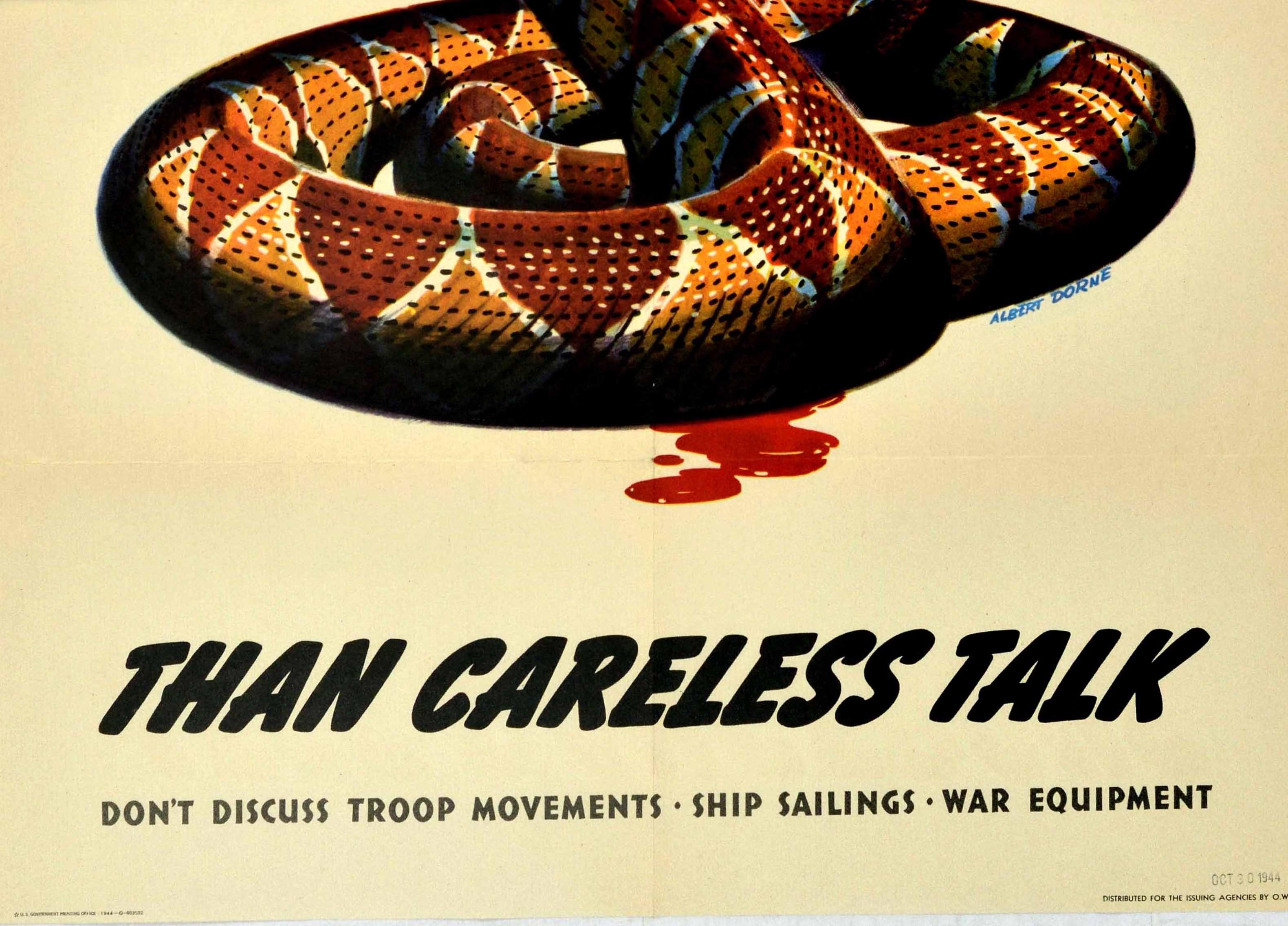 than careless talk snake
