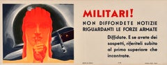 Original Vintage WWII Propaganda Poster Italien Spionage unvorsichtiges Gespräch Verdächtigungen