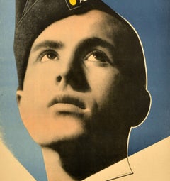 Original Vintage WWII Recruitment Propaganda Poster Idea And An Ideal Air Force