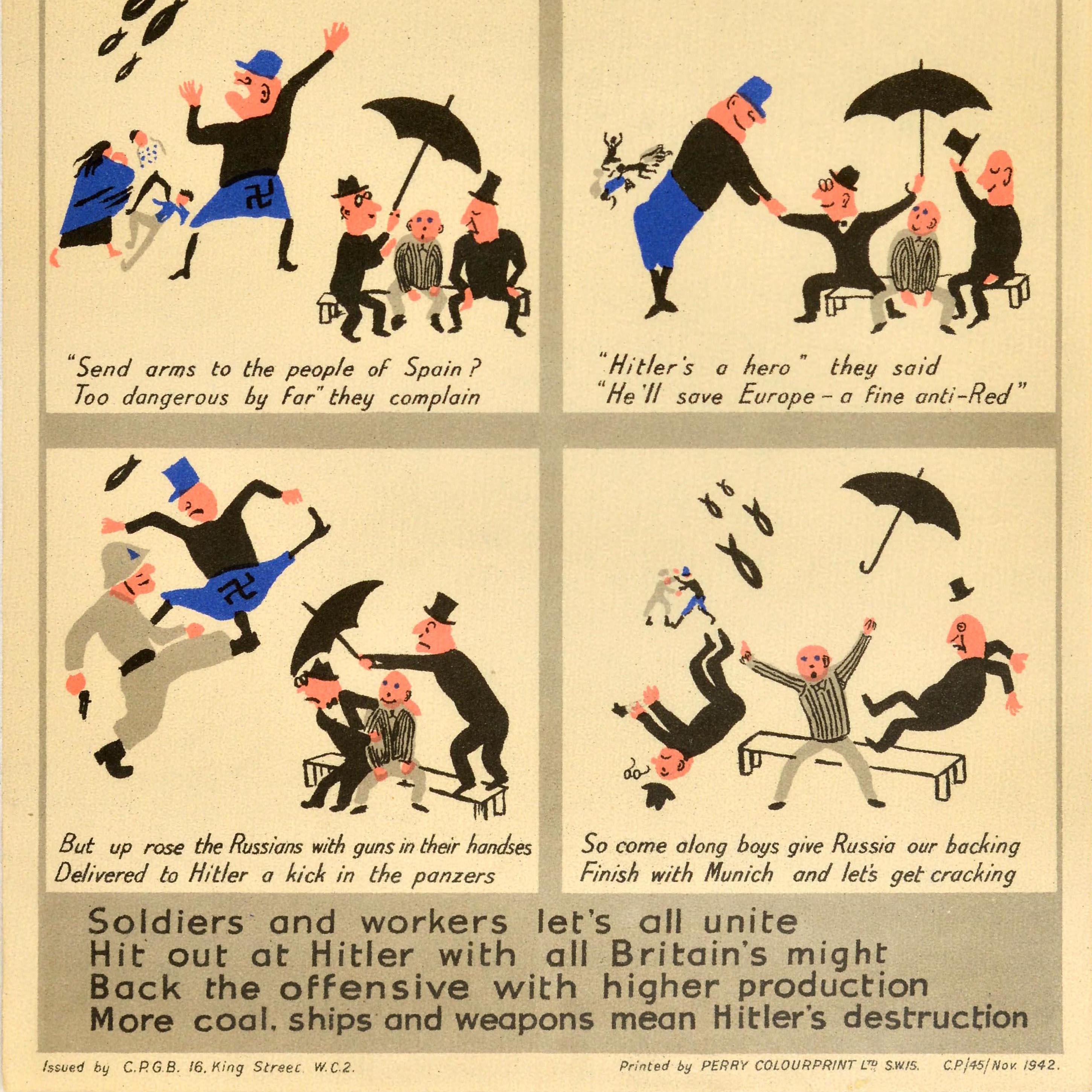 Poster propagandistico originale della seconda guerra mondiale Monaco di Baviera Uomini più navi da carbone In condizioni buone in vendita a London, GB