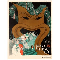 Affiche originale vintage de la YWCA & du Bureau of Social Education - The Play's The Thing