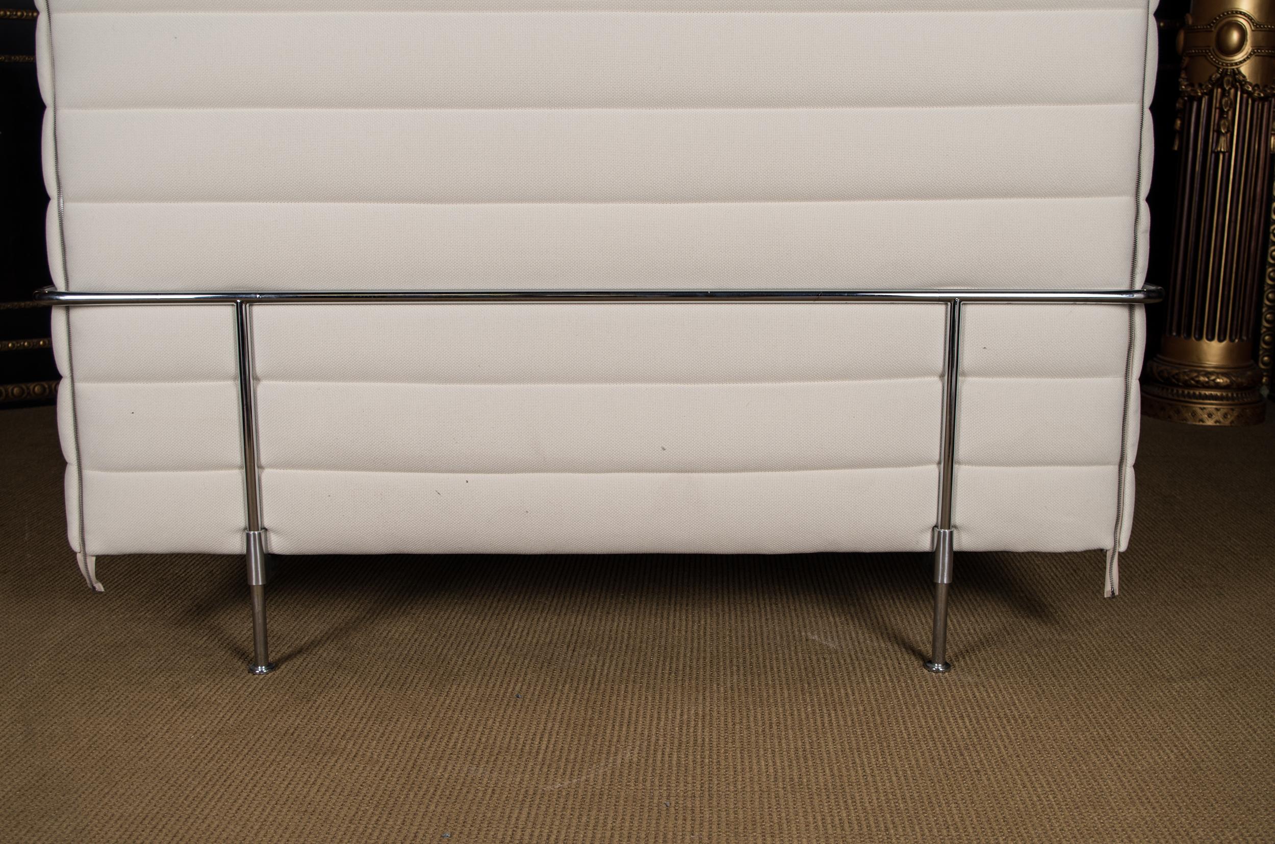 Fabric Original Vitra Alcove Work High Back Sofa Chrome