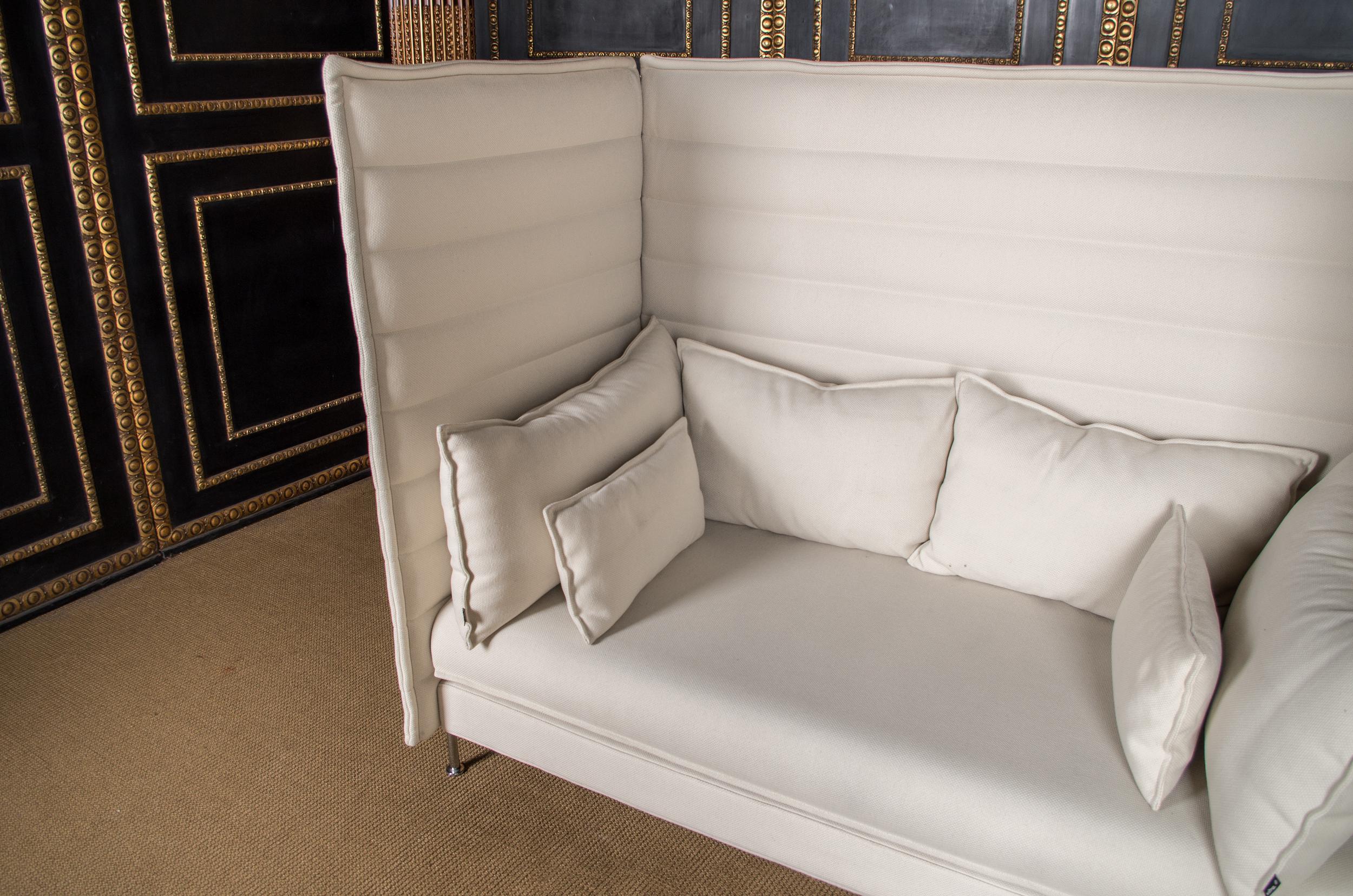 Contemporary Original Vitra Alcove Work High Back Sofa Chrome NP