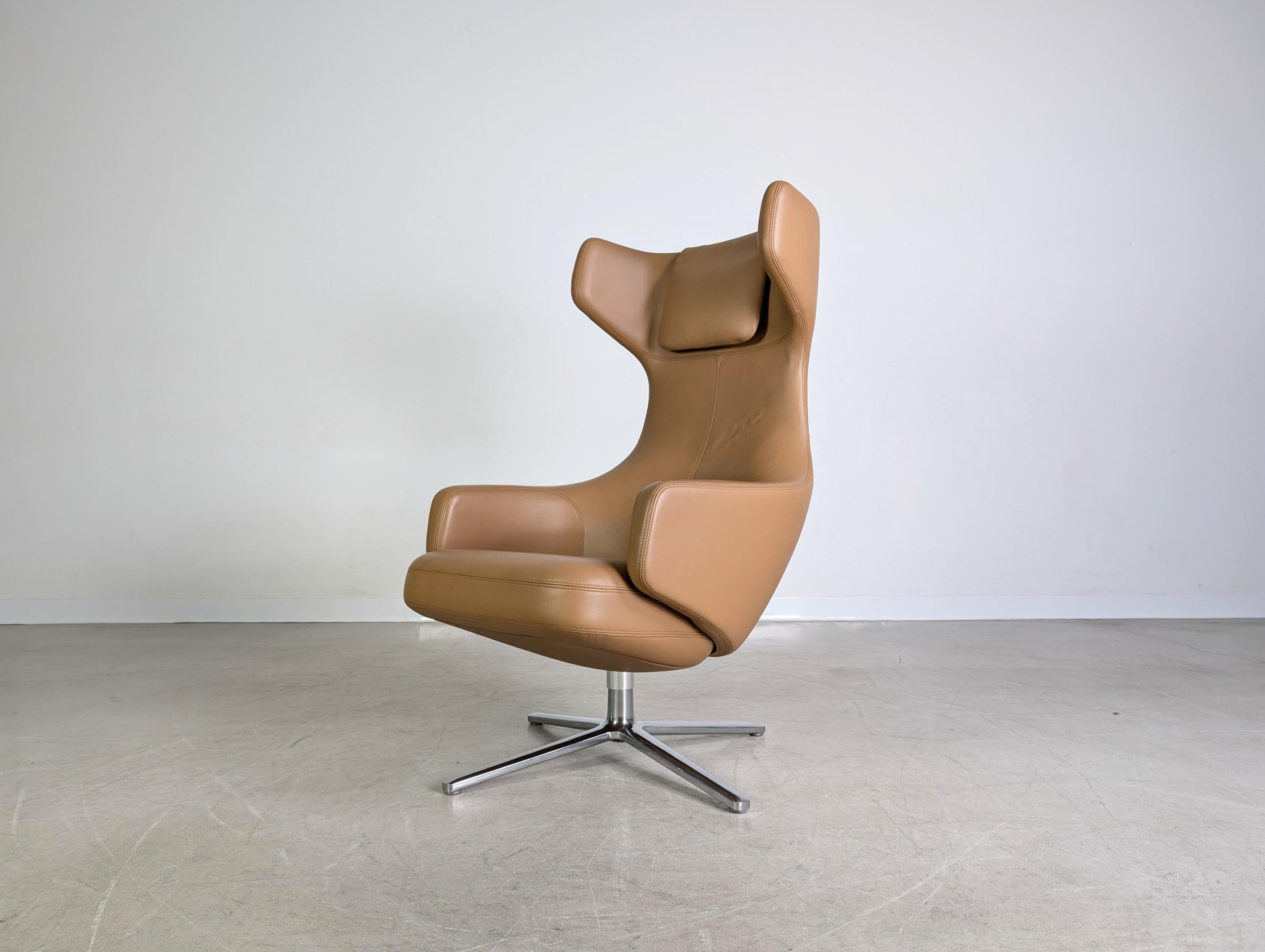 Original Vitra Grand Repos Sessel Antonio Citterio Leder coñac Alemán en venta