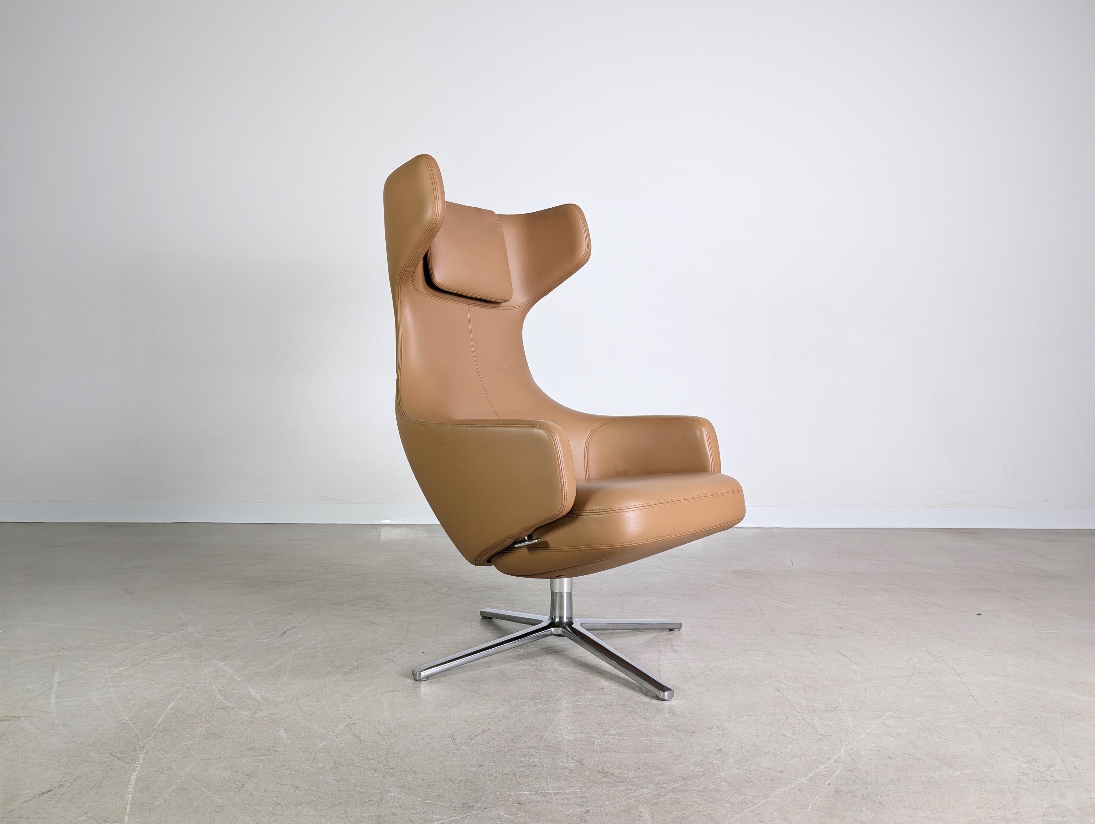 Original Vitra Grand Repos Sessel Antonio Citterio Leder coñac en Excelente estado para la venta en Berlin, DE