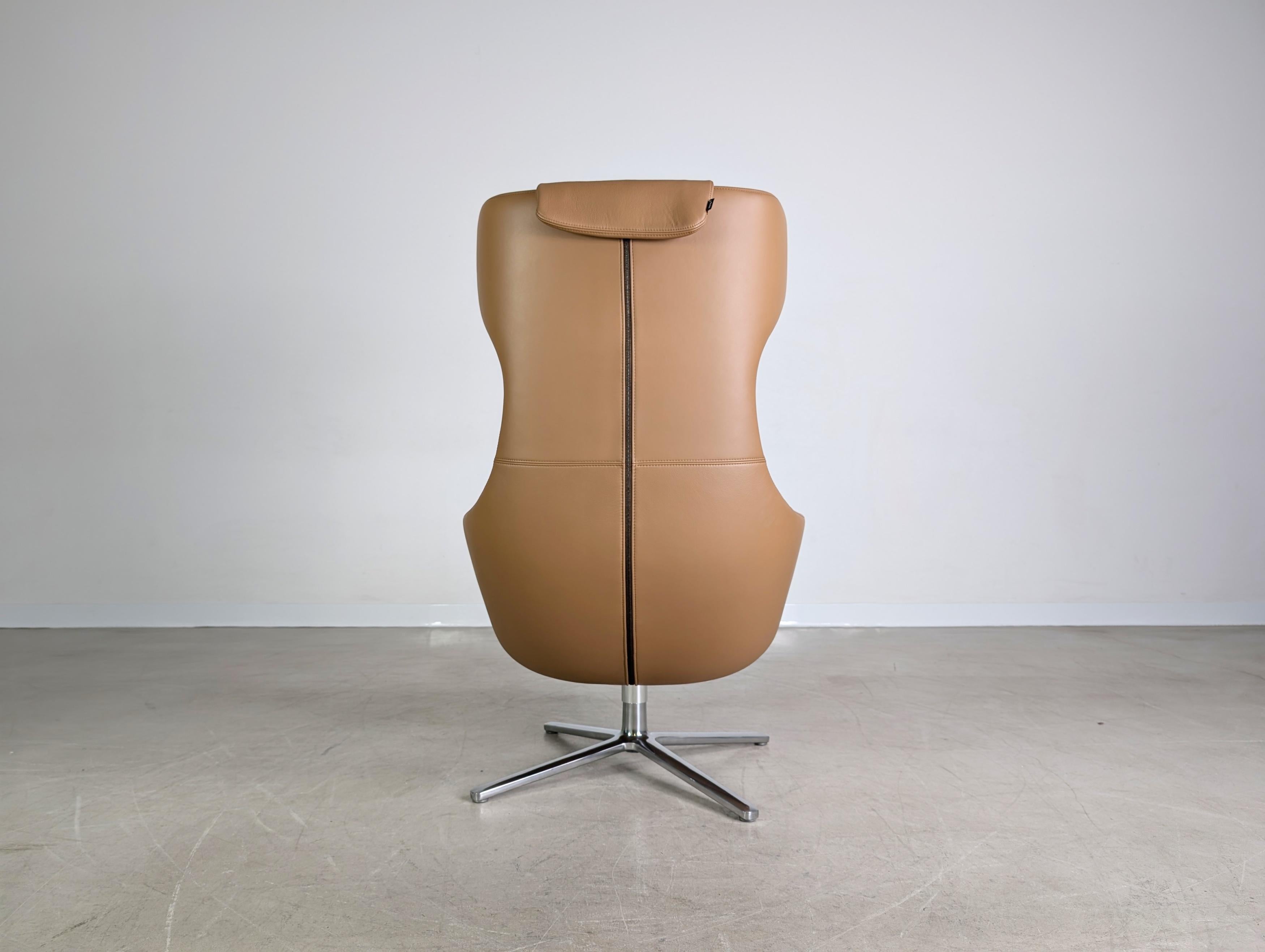 Original Vitra Grand Repos Sessel Antonio Citterio Leder coñac Siglo XXI y contemporáneo en venta
