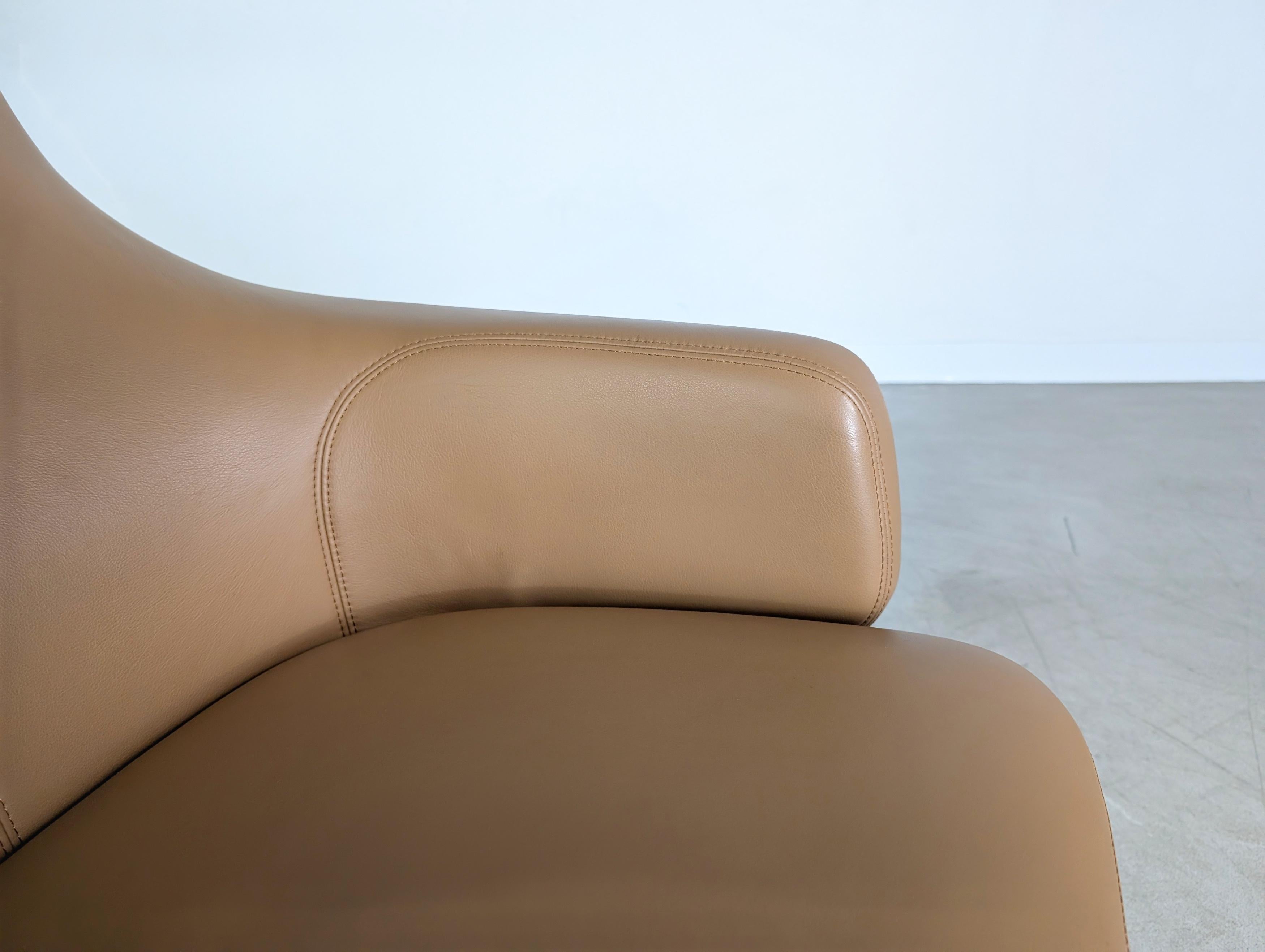 Original Vitra Grand Repos Sessel Antonio Citterio Leder coñac en venta 1
