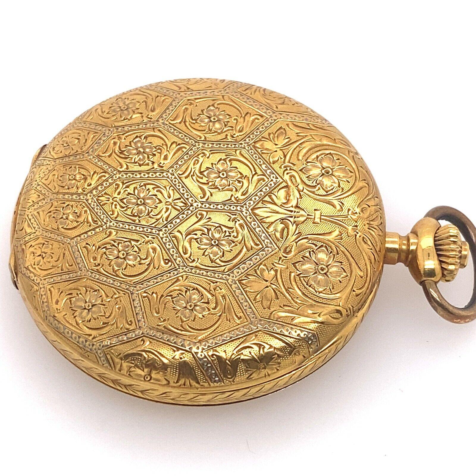 Original Vulcain-Taschenuhr aus 18 Karat Gelbgold im Zustand „Gut“ im Angebot in London, GB