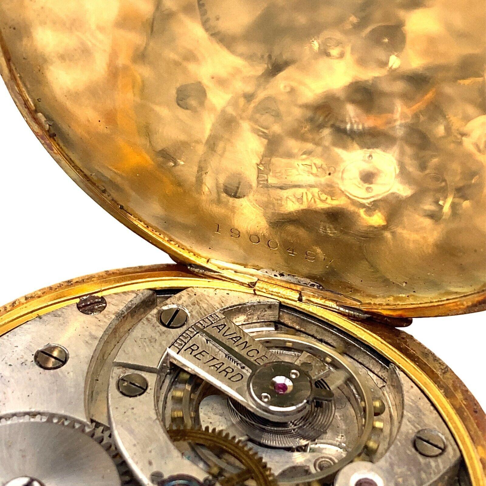 Original Vulcain-Taschenuhr aus 18 Karat Gelbgold im Angebot 1