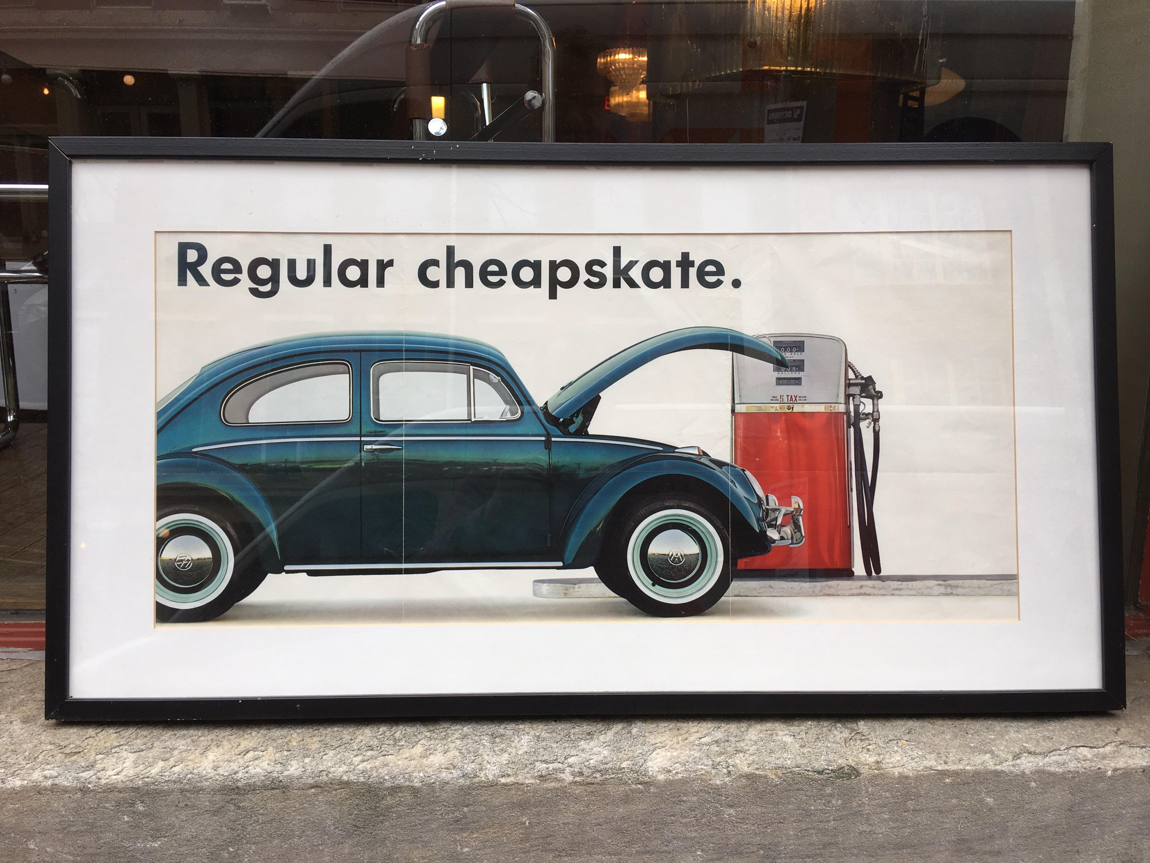 Mid-20th Century Original VW Dealership Poster
