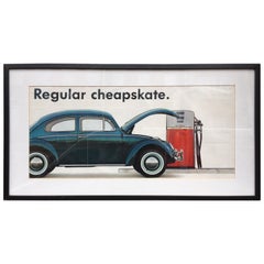 Vintage Original VW Dealership Poster